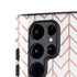 Rose Gold Herringbone Galaxy S25 Ultra Impact Case